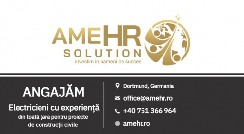 Angajăm Electricieni cu experiență – Construcții Civile | Dortmund, Germania.