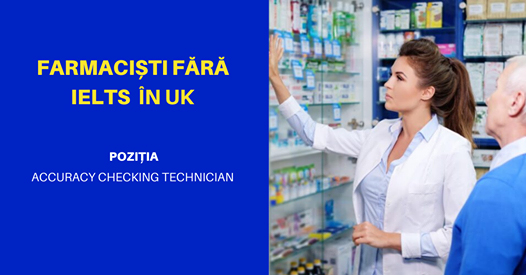 Recrutăm farmaciști fără IELTS și fără înregistrare GPhC