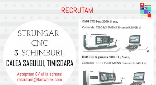 Strungar CNC - 3 schimburi