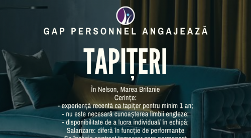 Angajam tapiteri in Marea Britanie